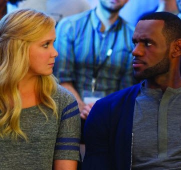 Amy Schumer and LeBron James in Trainwreck